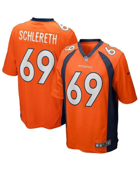 Men's Mark Schlereth Orange Denver Broncos Game Retired Player Jersey