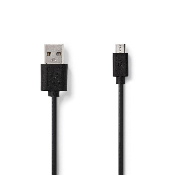 Nedis CCGP60500BK20 - 2 m - USB-A - Micro-USB B - USB 2.0 - Male/Male - Black