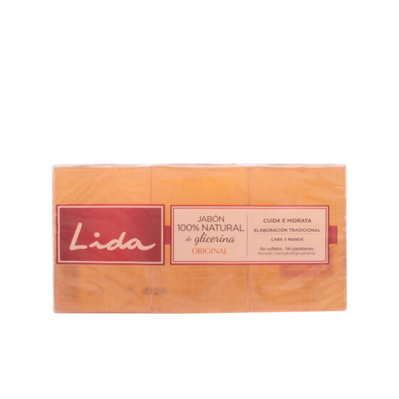 Кусковое мыло Lida 100% натуральная глицериновая серия Original, 3 шт.