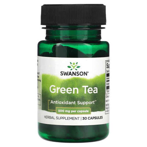 Витамины и БАДы Здоровье Swanson Зеленый чай, 500 мг, 30 капсул