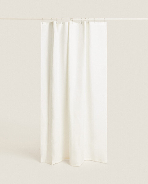 Linen shower curtain