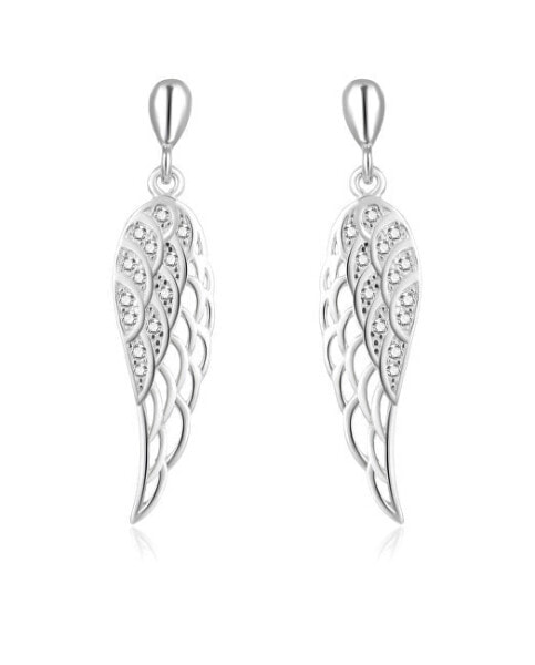Beautiful silver earrings Angel wings AGUP2360L