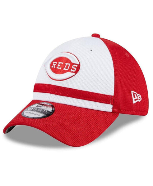 Men's White Cincinnati Reds 2024 Batting Practice 39THIRTY Flex Hat