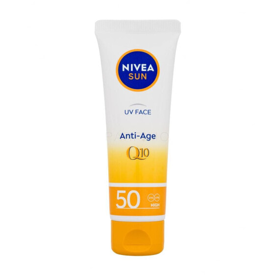 Nivea Sun UV Face Q10 Anti-Age SPF50 50 ml sonnenschutz fürs gesicht für Frauen