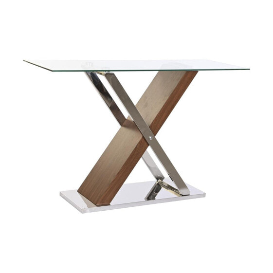 Журнальный столик DKD Home Decor Прозрачный Серебристо-темно-коричневый Кристаллическая Сталь 120 x 40 x 75 см