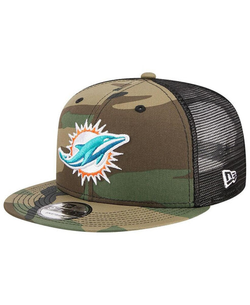 Men's Camo Miami Dolphins Main Trucker 9FIFTY Snapback Hat