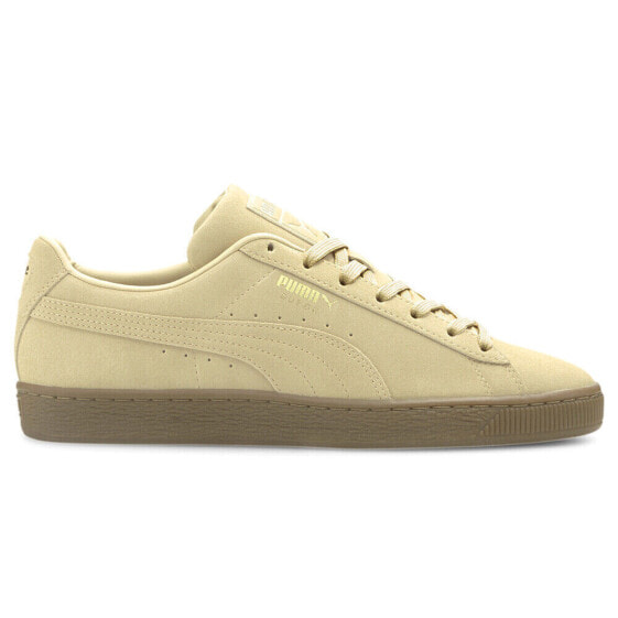 Кроссовки PUMA Suede Gum шнурки мужские бежевые