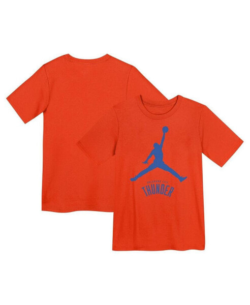 Little Girls and Boys Jordan Orange Oklahoma City Thunder Essential Jumpman T-Shirt