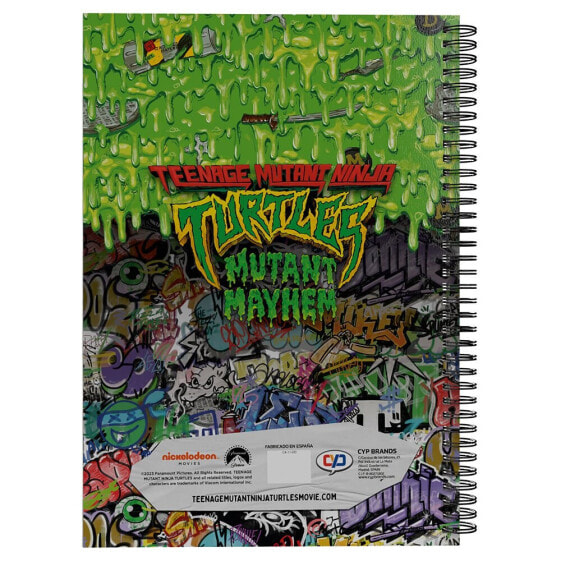 TORTUGAS NINJA Teenage Mutant Ninja A4 Spiral Notebook