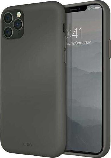 Чехол для смартфона Uniq Lino Hue iPhone 11 Pro Max, серый/моховый