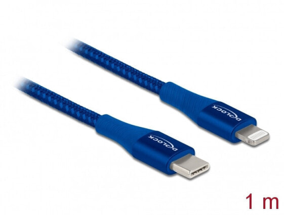 Delock 85416 - 1 m - Lightning - USB A - Male - Male - Blue