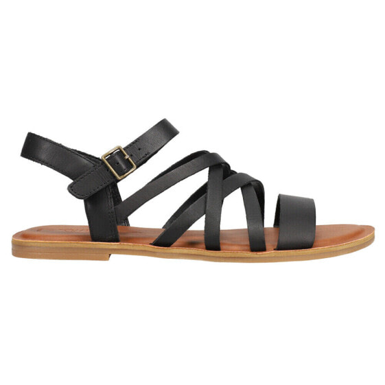 TOMS Sephina Strappy Womens Black Casual Sandals 10019745T