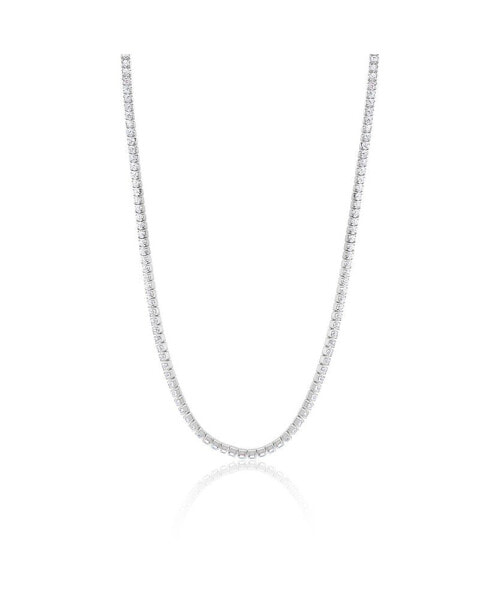 Etoielle white Gold Tone CZ Tennis Choker Necklace