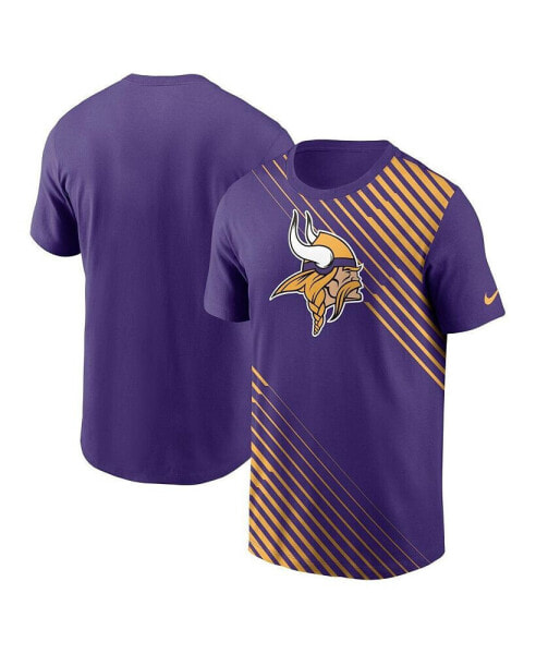 Men's Purple Minnesota Vikings Yard Line Fashion Asbury T-shirt