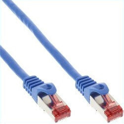 InLine Patch Cable S/FTP PiMF Cat.6 250MHz PVC CCA blue 0.3m