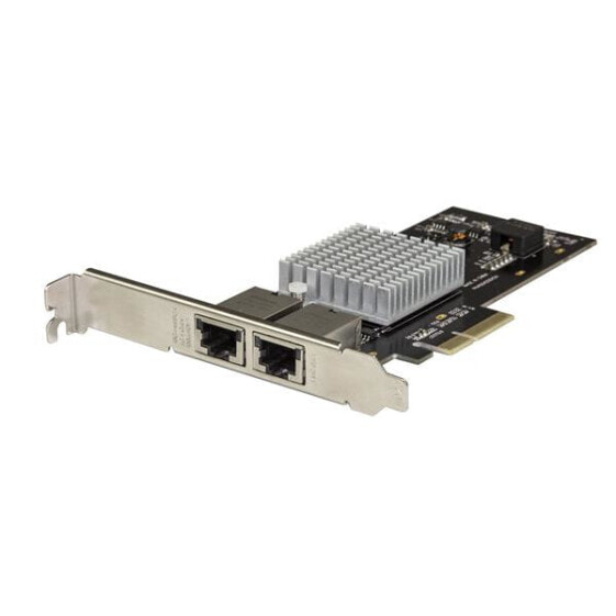 StarTech.com Dual Port 10G PCIe Network Adapter Card - Intel-X550AT 10GBASE-T & NBASE-T PCI Express Network Interface Adapter 10/5/2.5/1GbE Multi Gigabit Ethernet 5 Speed NIC LAN Card - Internal - Wired - PCI Express - Ethernet - 10000 Mbit/s - Black