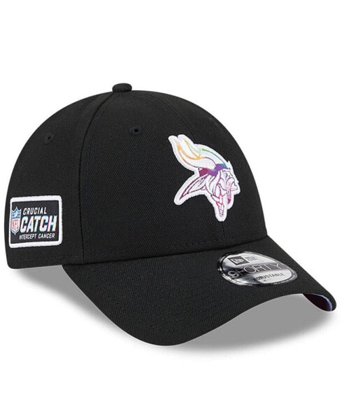 Men's Black Minnesota Vikings 2023 NFL Crucial Catch 9FORTY Adjustable Hat