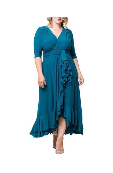 Plus Size Veronica Ruffled Evening Gown