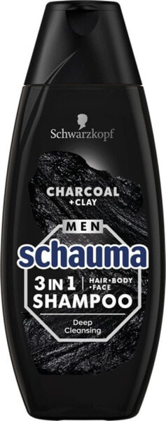 Schwarzkopf Schwarzkopf Schauma Men Szampon oczyszczający 3w1 Charcoal 400ml