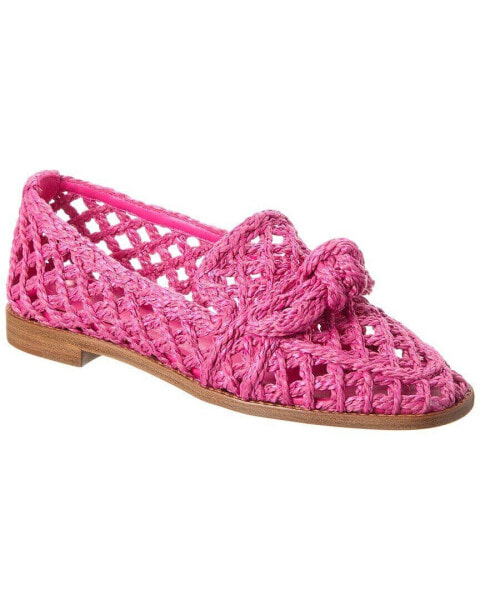 Alexandre Birman Clarita Raffia Flat Women's Pink 36