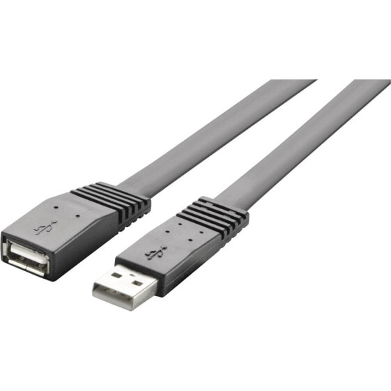Renkforce RF-4087404 - 1 m - USB A - USB A - USB 2.0 - 480 Mbit/s - Black