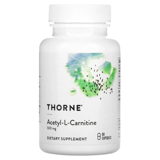 Аминокислоты Thorne Acetyl-L-Carnitine, 500 мг, 60 капсул