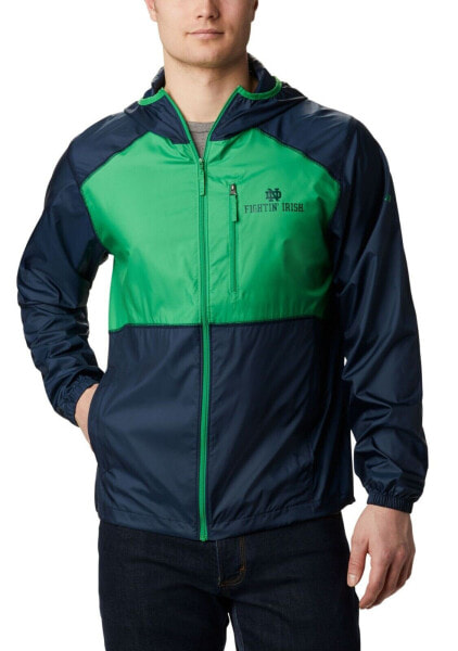 Columbia Men's Collegiate Flash Forward Hooded Jacket Notre Dame Navy Green L