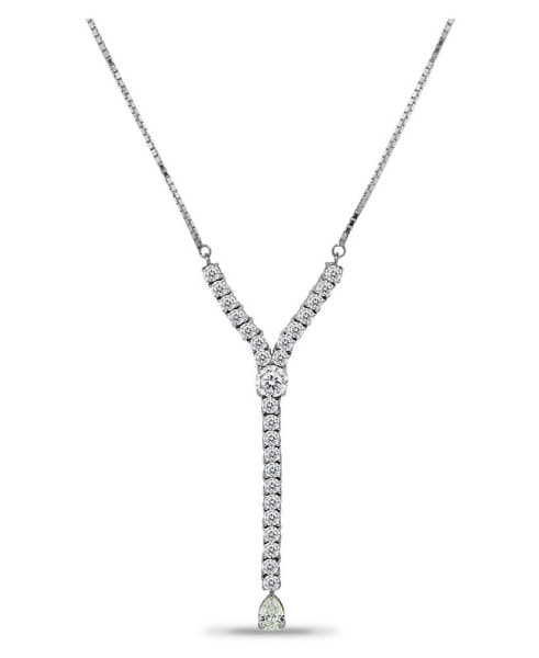 Cubic Zirconia Graduated Y Adjustable Necklace (6.5 ct. t.w.) in 18K Sterling Silver or Sterling Silver