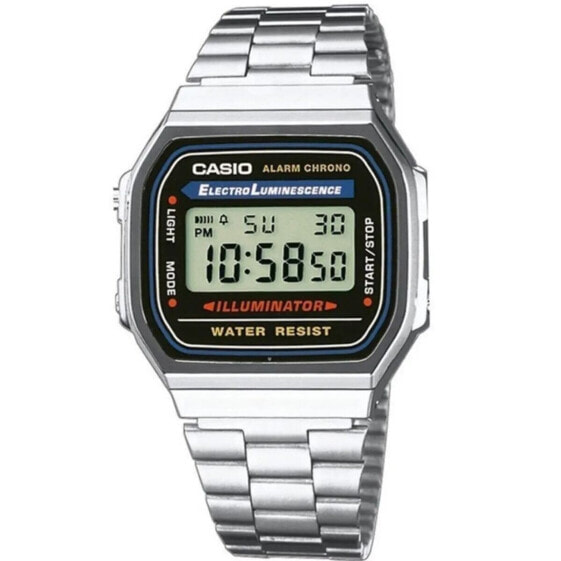 Часы унисекс CASIO A168W-1 Черный Серебристый Ø 36 мм