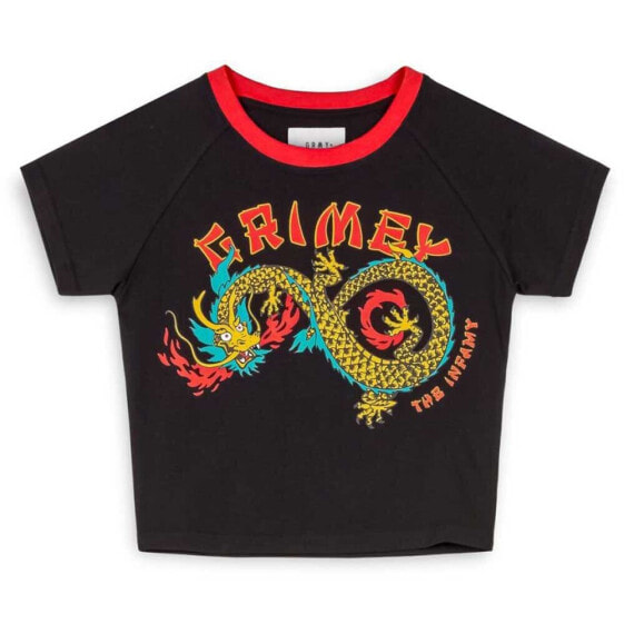 GRIMEY Lucky Dragon Raglan Fitted short sleeve T-shirt