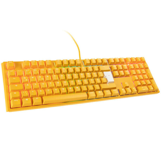 Ducky One 3 Yellow Gaming Tastatur, RGB LED - MX-Speed-Silver