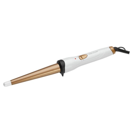 Clatronic ProfiCare Conical curling iron PC-HC 3049 white/gold - Curling iron - Cone shaped - Normal hair - Dry/wet hair - Gold - White - Hanging hook
