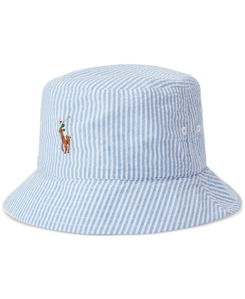 Men's Reversible Seersucker Bucket Hat