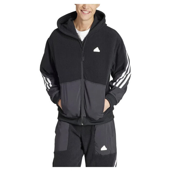 ADIDAS Fi 3 Stripes Q4 full zip sweatshirt