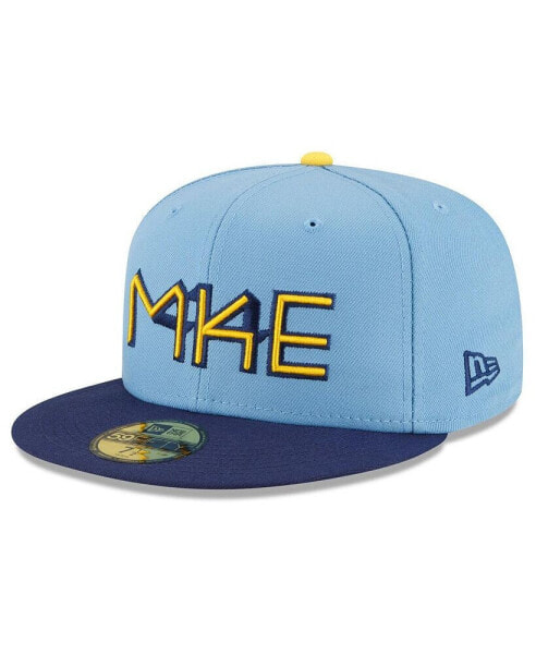 Men's Powder Blue Milwaukee Brewers City Connect 59FIFTY Fitted Hat