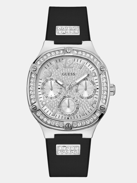 Guess Damen Armbanduhr Duchess Silicon schwarz GW0619L1