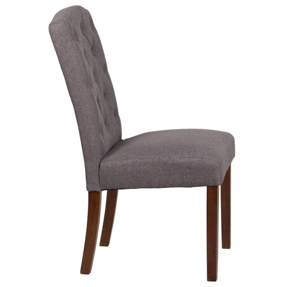 Hercules Grove Park Series Gray Fabric Tufted Parsons Chair