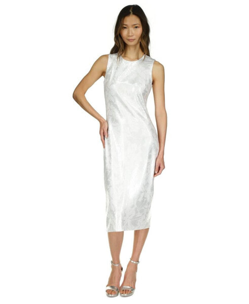 Women's Sequined Sleeveless Midi Dress