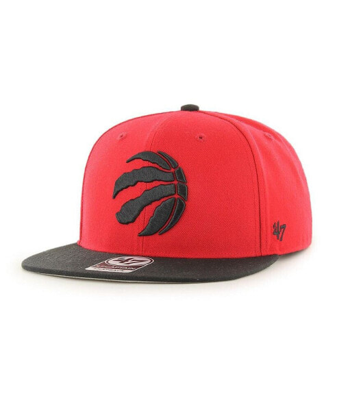 Men's Red, Black Toronto Raptors Two-Tone No Shot Captain Snapback Hat