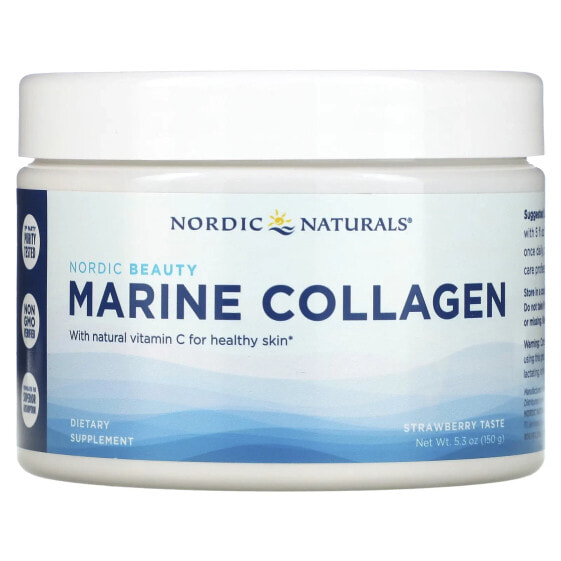 БАД для здоровья Nordic Naturals Коллаген морской с витамином C, Клубника, 150 г