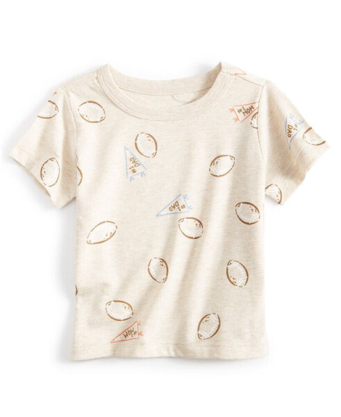 Baby Boy Short Sleeve Football Print T-Shirt, Created for Macy's