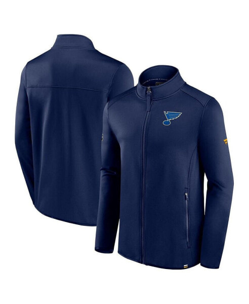 Men's Navy St. Louis Blues Authentic Pro Full-Zip Jacket