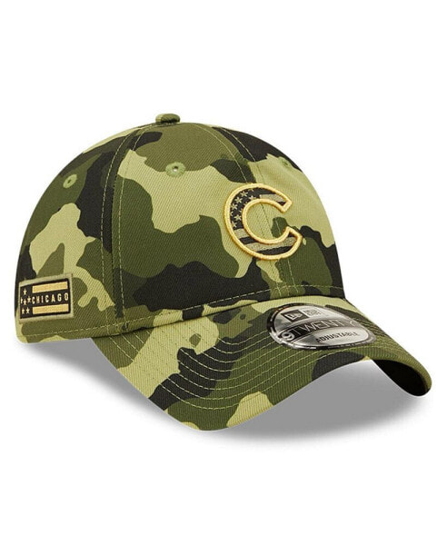 Men's Camo Chicago Cubs 2022 Armed Forces Day 9TWENTY Adjustable Hat