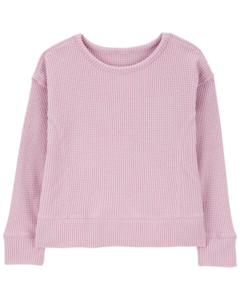 Kid Waffle Knit Thermal Long-Sleeve Tee 6-6X