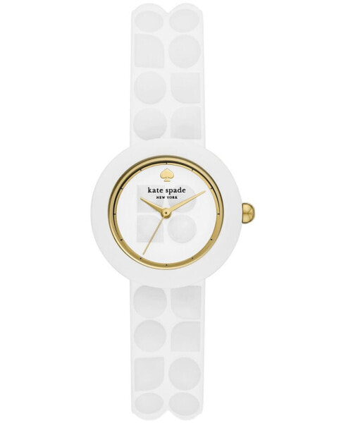 Women's Mini Park Row White Silicone Watch 28mm