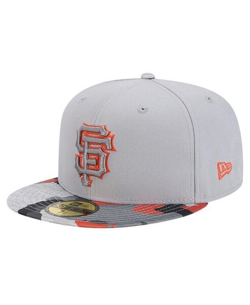 Men's Gray San Francisco Giants Active Team Camo 59FIFTY Fitted Hat