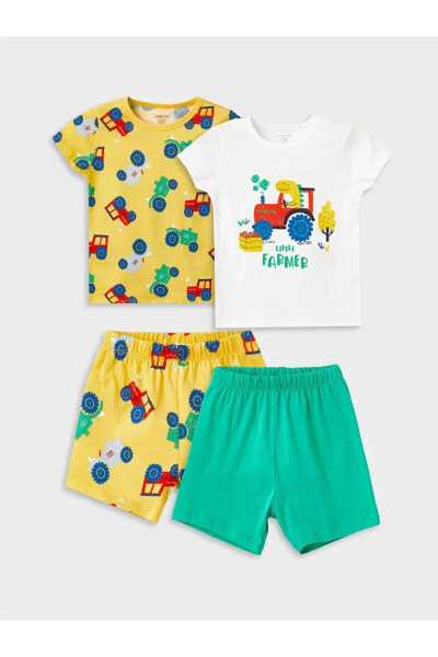 Пижама LC WAIKIKI Baby Bisiklet Yaka Kısa Kollu  Set