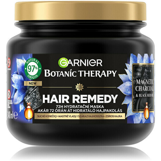 Маска увлажняющая для жирных волос и сухих кончиков Botanic Therapy Magnetic Charcoal (Hair Remedy) 340 мл