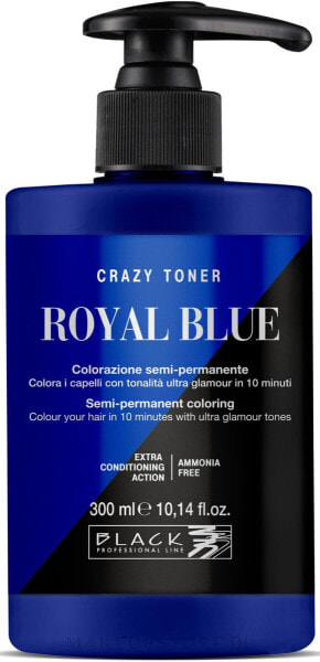 Semi-permanenter Haartoner - Black Professional Line Crazy Toner Royal Blue