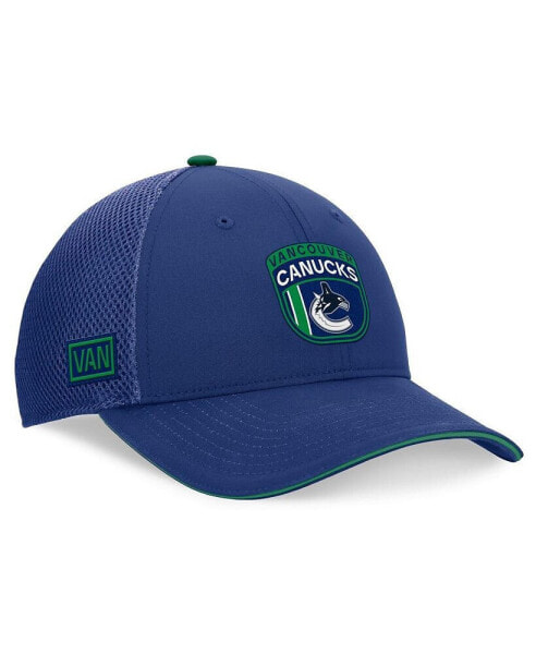 Men's Blue Vancouver Canucks 2024 NHL Draft on Stage Trucker Adjustable Hat